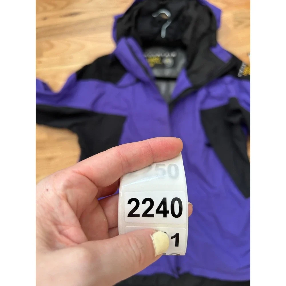 Mountain Hardwear Conduit Purple Black Colorblock Hooded Jacket‎ Womens Size 10